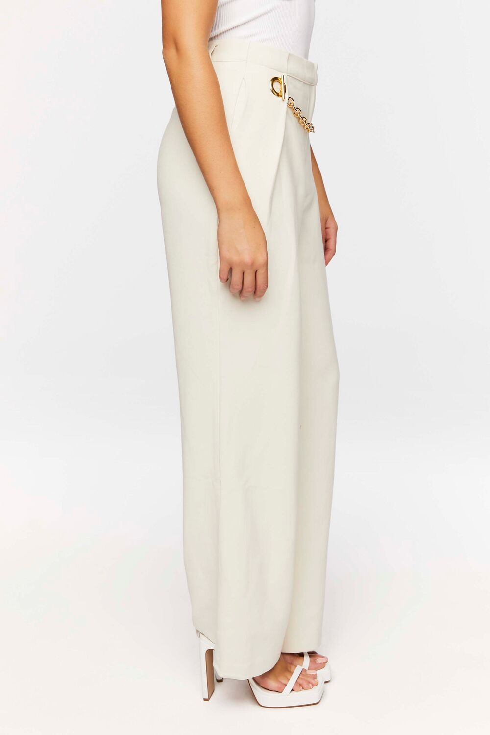 Toggle Chain High-Rise Trousers