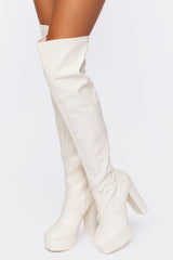Faux Leather Over-the-Knee Boots