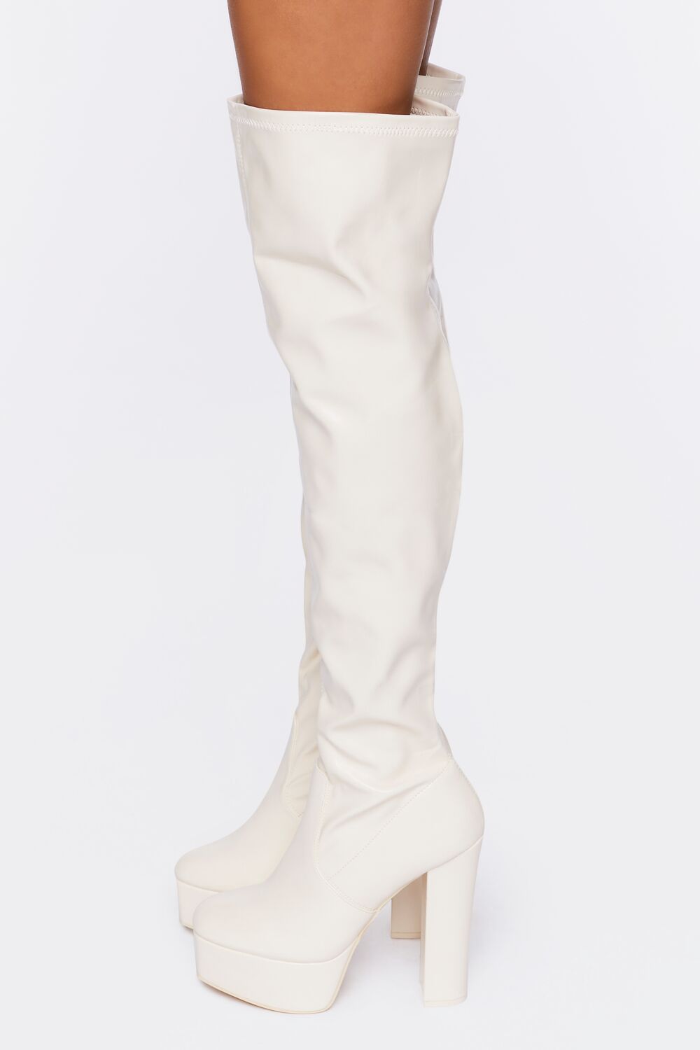 Faux Leather Over-the-Knee Boots