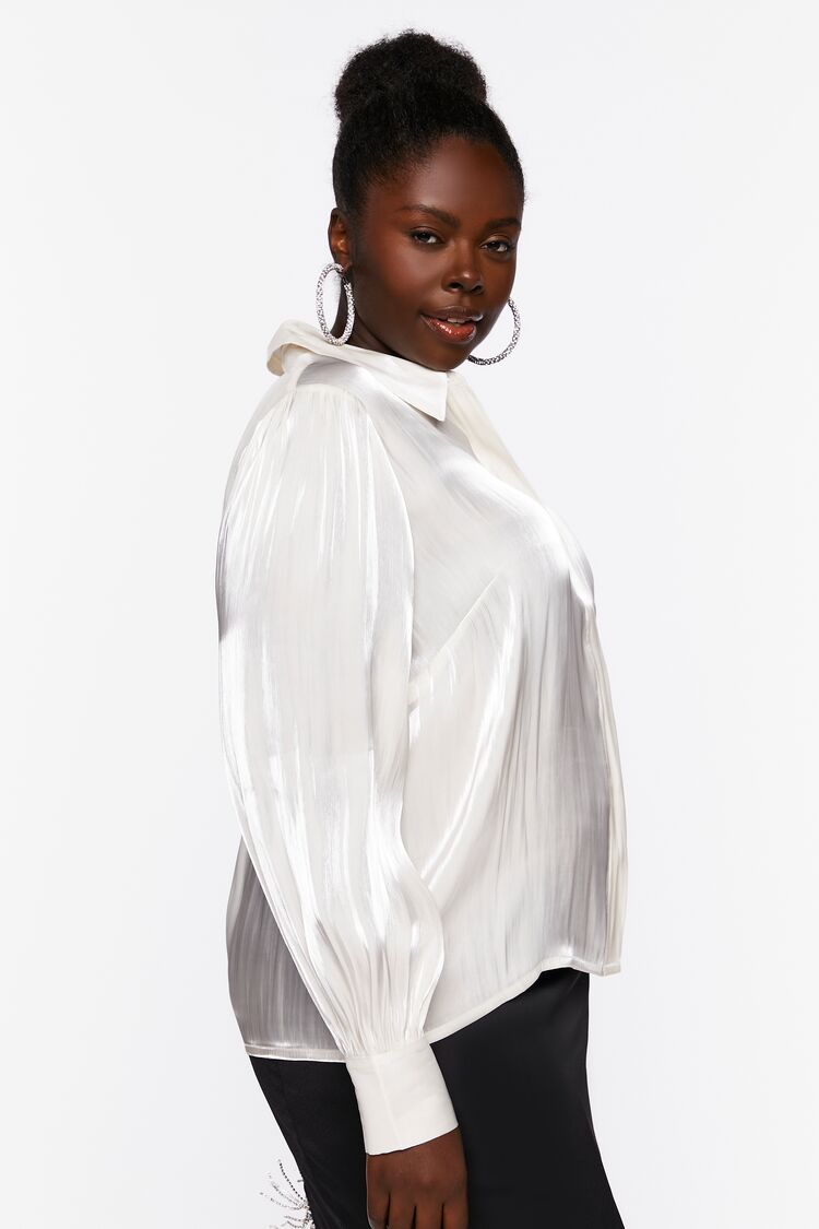 Plus Size Balloon-Sleeve Shirt