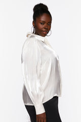 Plus Size Balloon-Sleeve Shirt