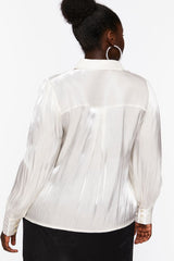 Plus Size Balloon-Sleeve Shirt
