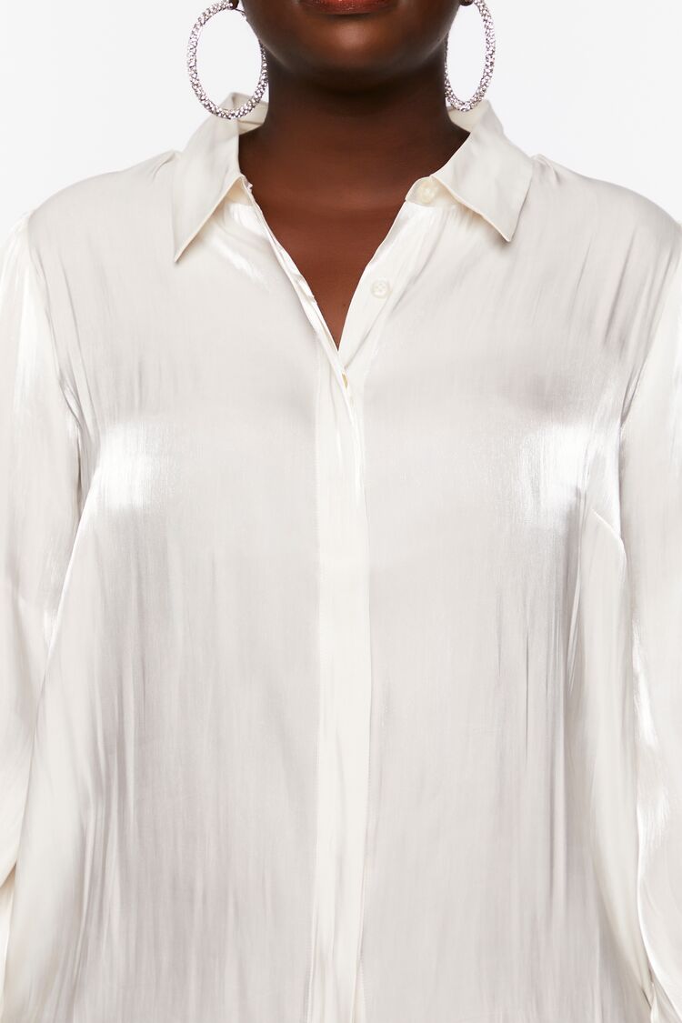 Plus Size Balloon-Sleeve Shirt
