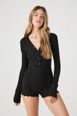 Ribbed Pajama Romper