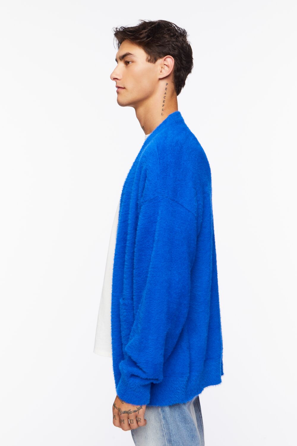Fuzzy Knit Cardigan Sweater