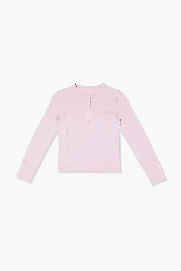 Girls Ribbed Henley Top (Kids)