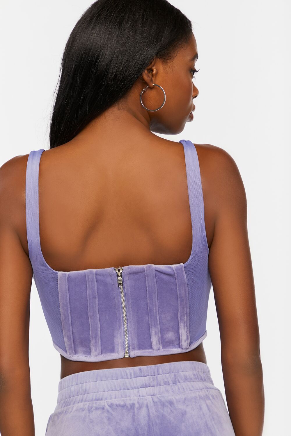 Velvet Bustier Crop Top