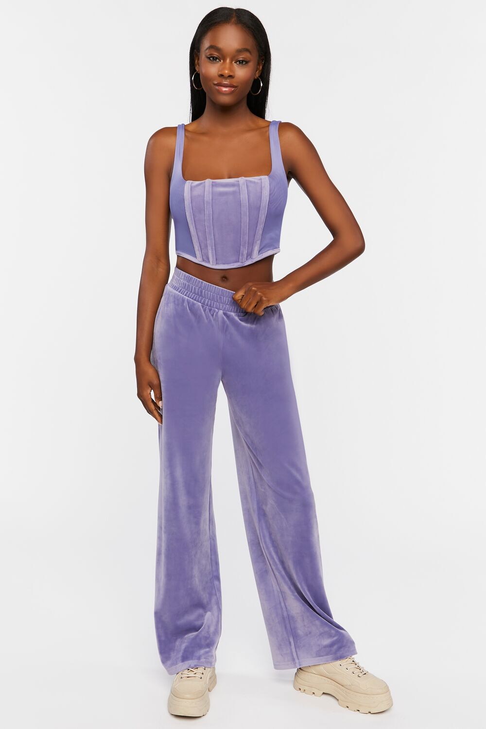 Velvet Bustier Crop Top