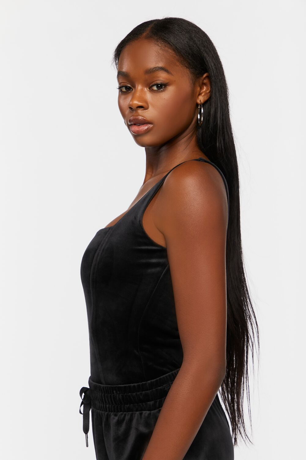 Velvet Square-Neck Bodysuit