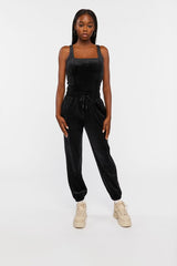 Velvet Square-Neck Bodysuit