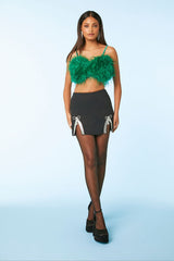 Feather Cropped Cami