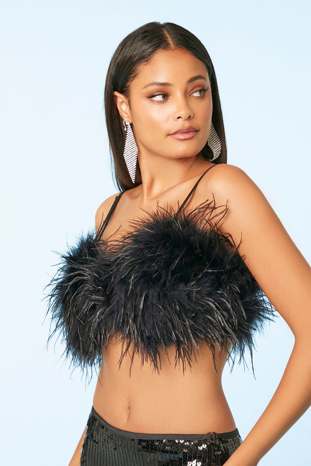 Feather Cropped Cami
