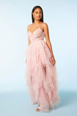 Lace Mini Dress & Tulle Maxi Skirt Set