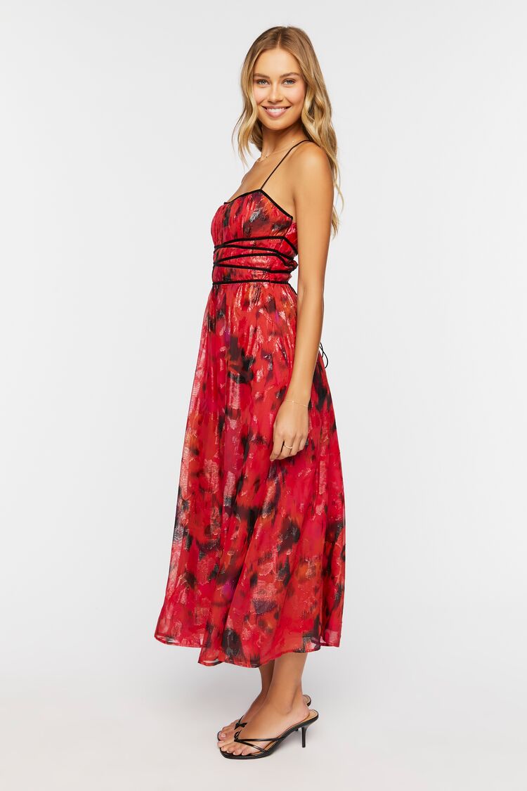 Floral Crisscross Cami Midi Dress
