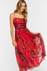 Floral Crisscross Cami Midi Dress