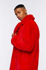 Faux Fur Longline Coat