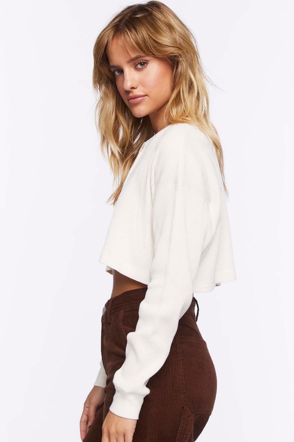 Cropped Henley Top