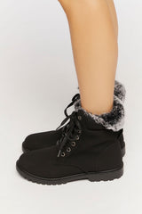 Faux Fur-Lined Ankle Booties