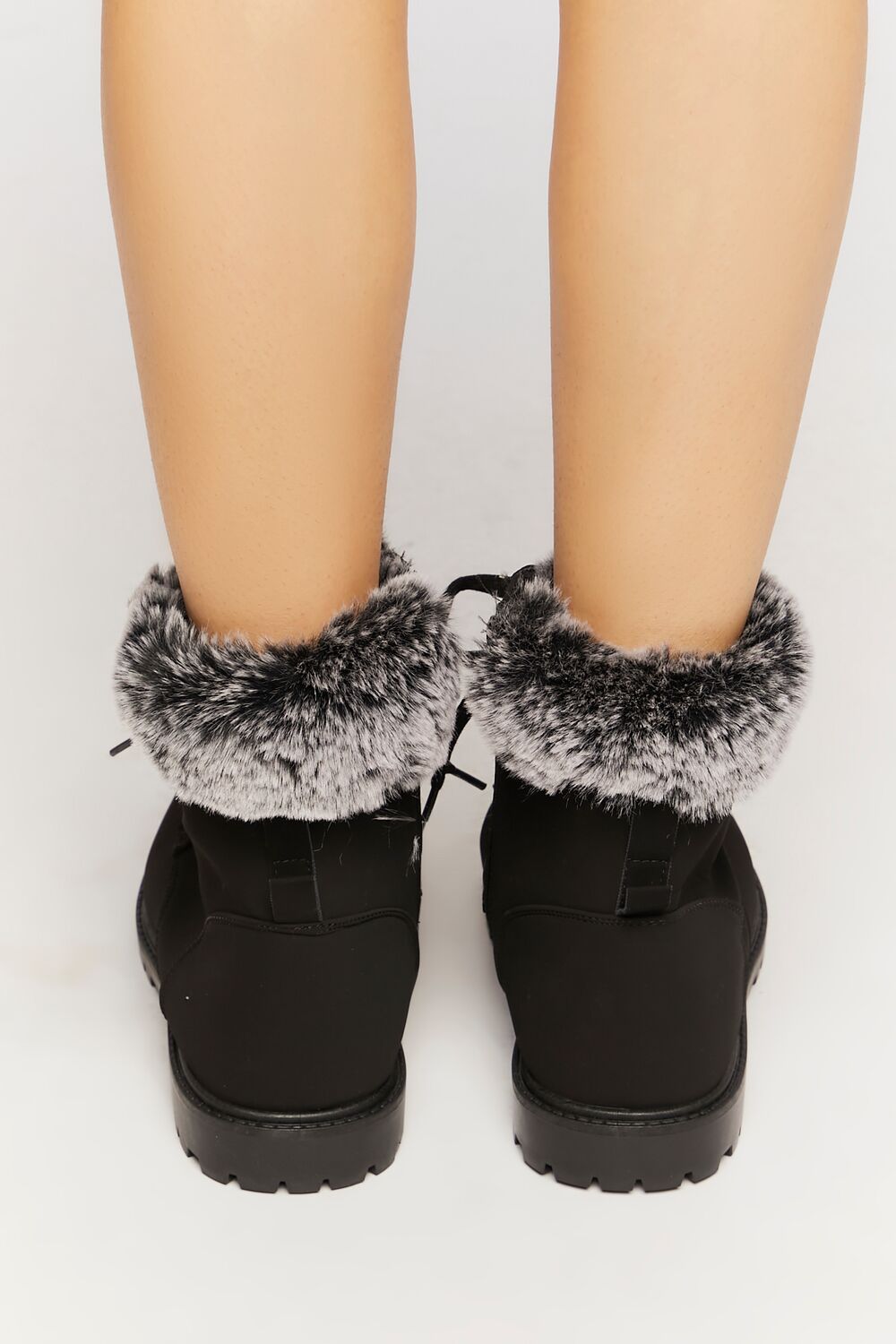 Faux Fur-Lined Ankle Booties