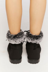 Faux Fur-Lined Ankle Booties