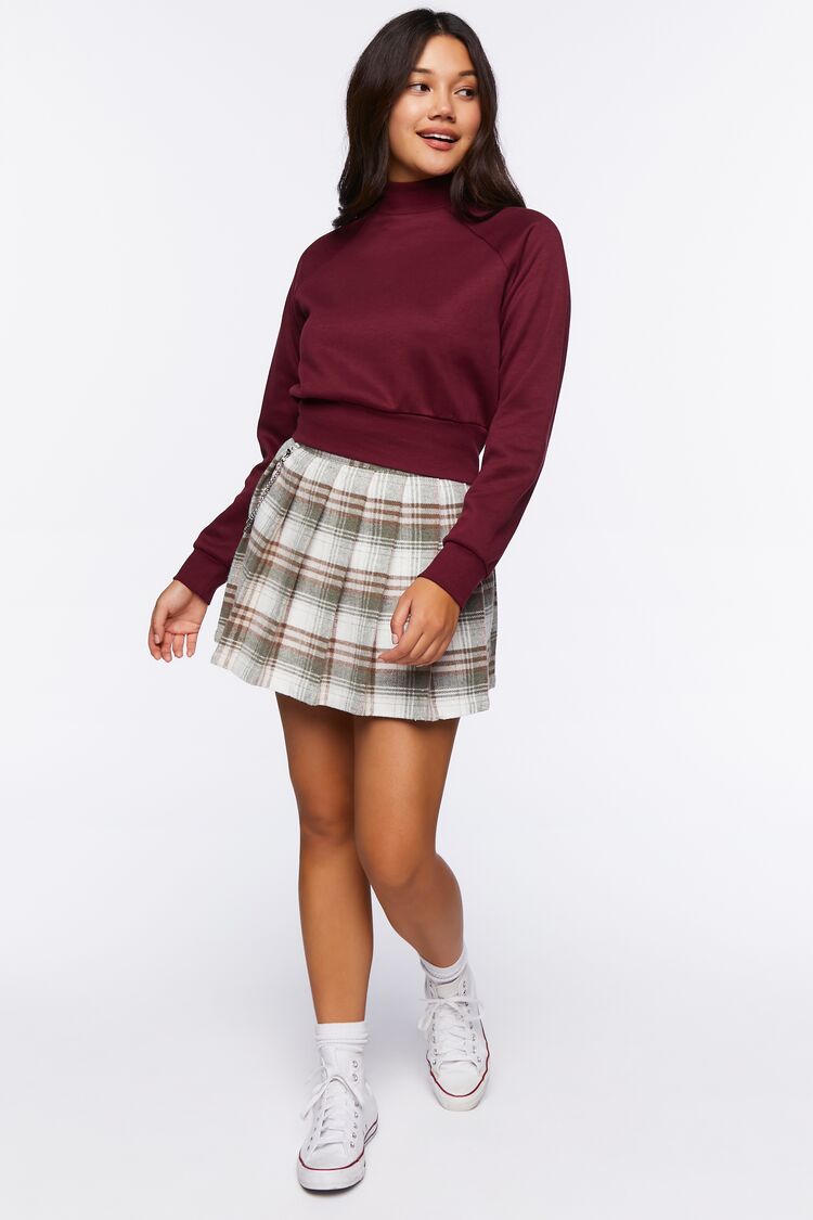 Fleece Mock Neck Pullover
