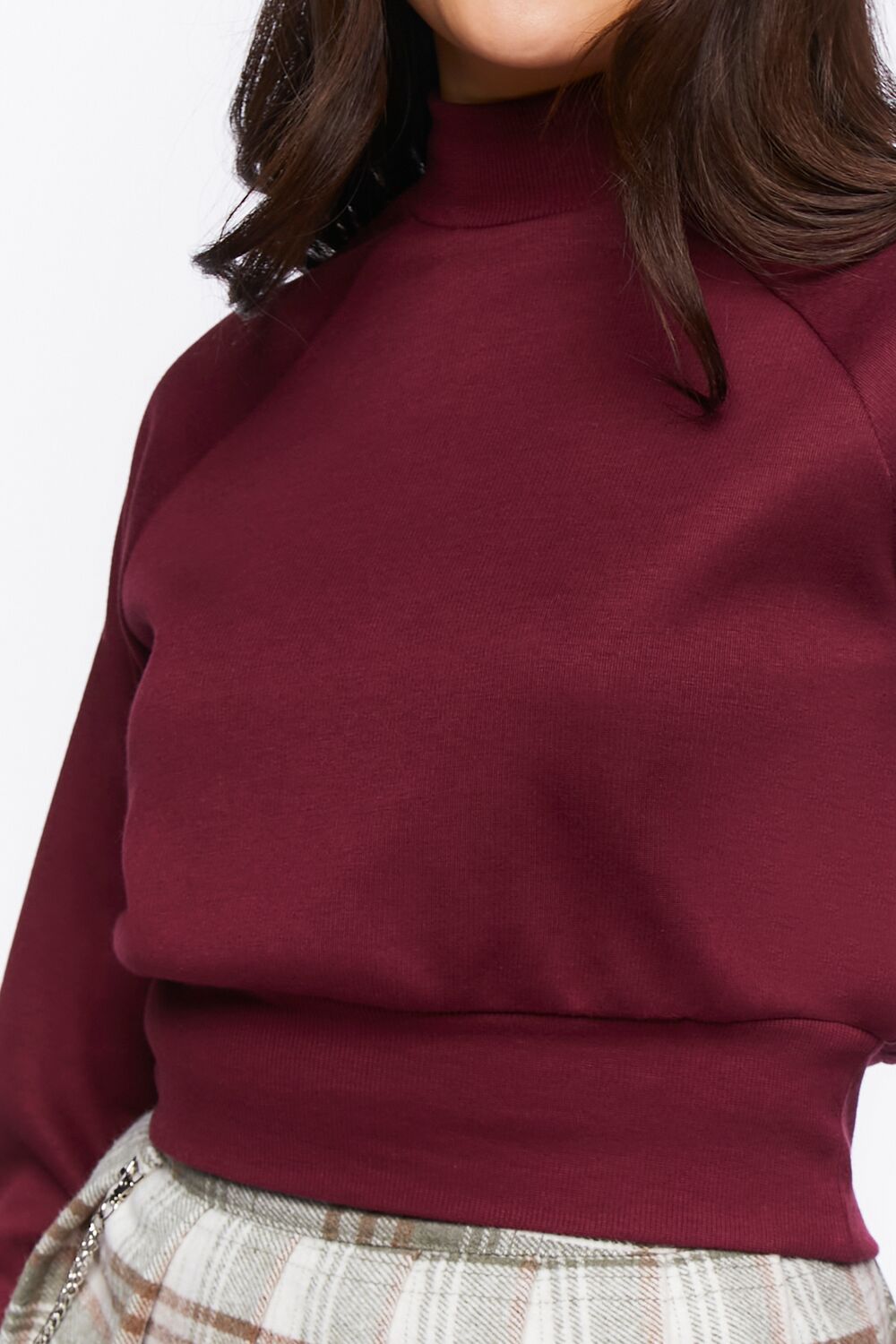 Fleece Mock Neck Pullover
