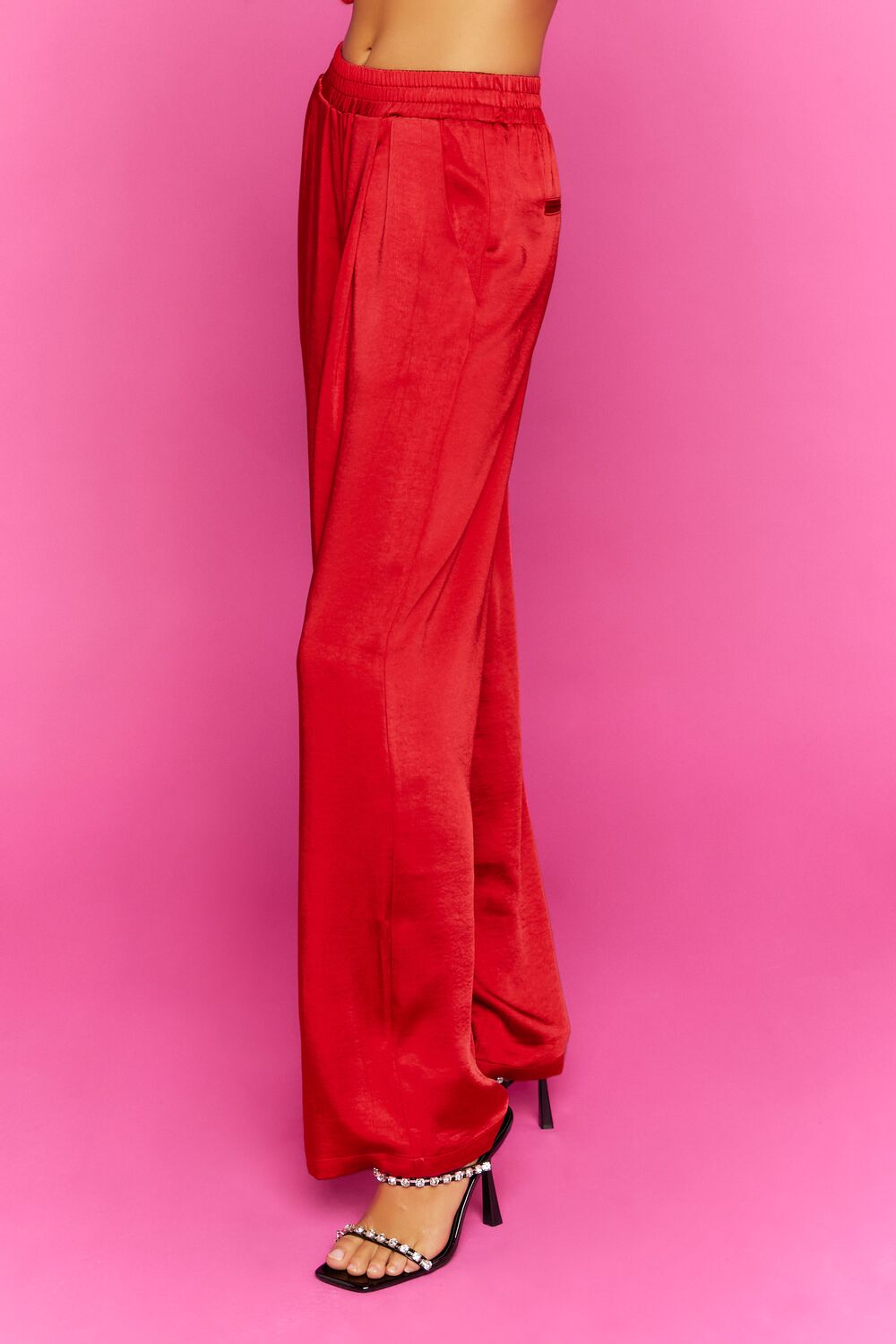 Satin Wide-Leg Pants
