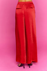 Satin Wide-Leg Pants