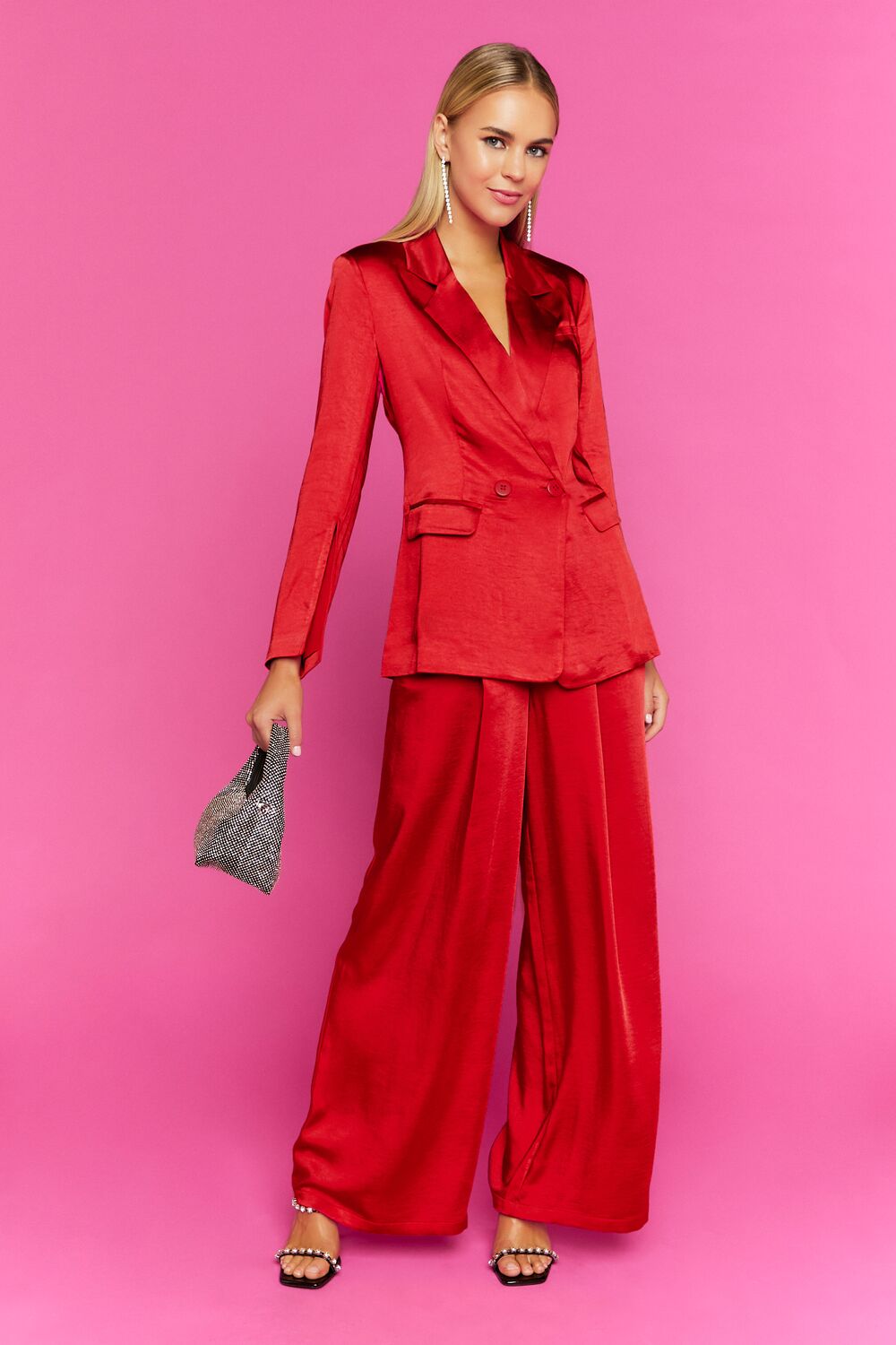 Satin Wide-Leg Pants