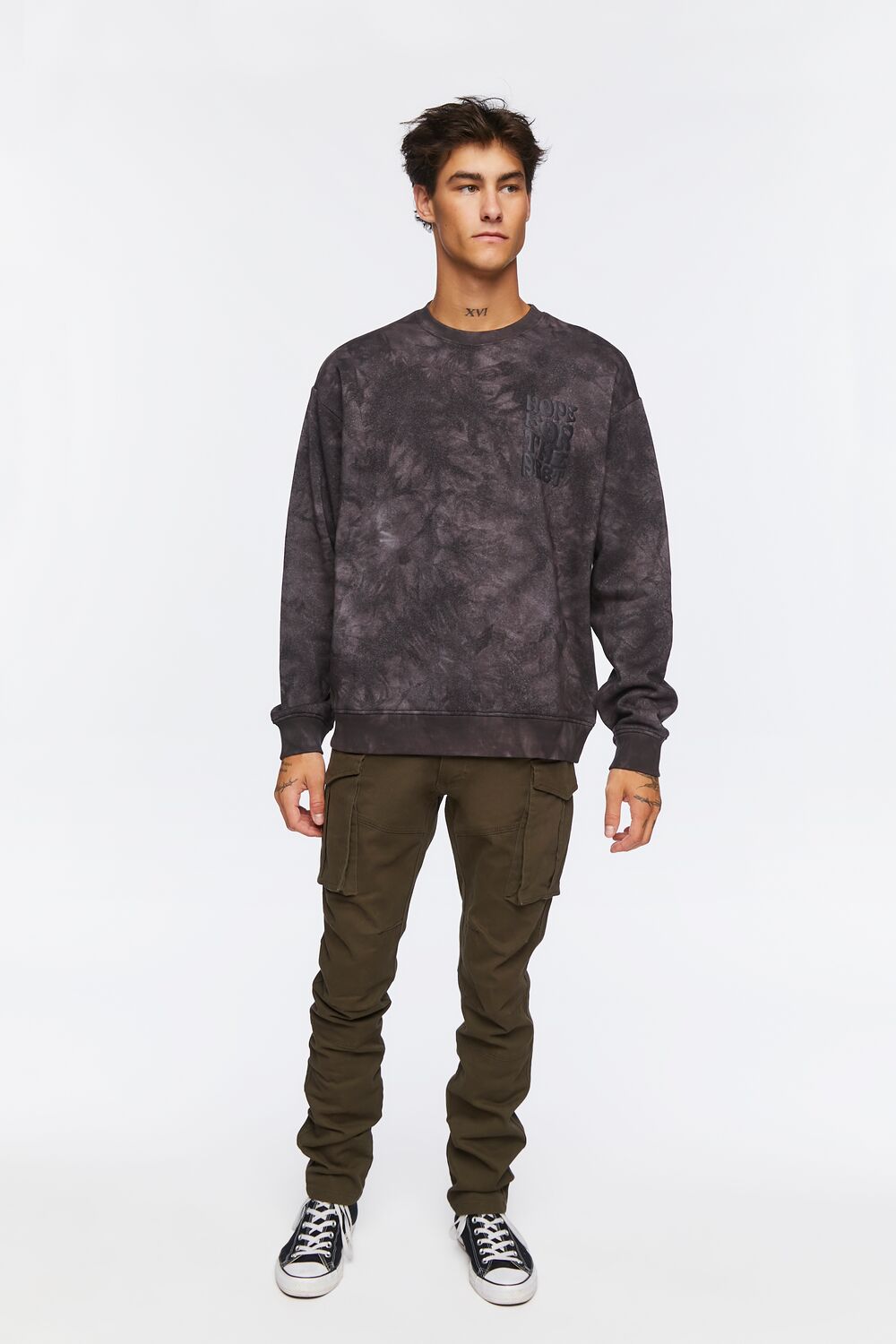 Hope For The Best Acid Wash Pullover