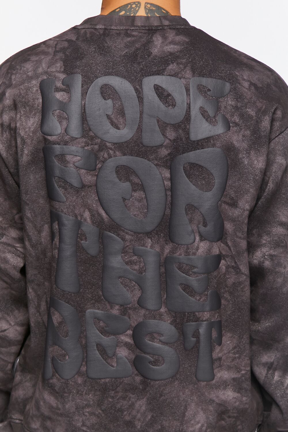 Hope For The Best Acid Wash Pullover
