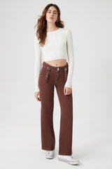 Cropped Rib-Knit Sweater