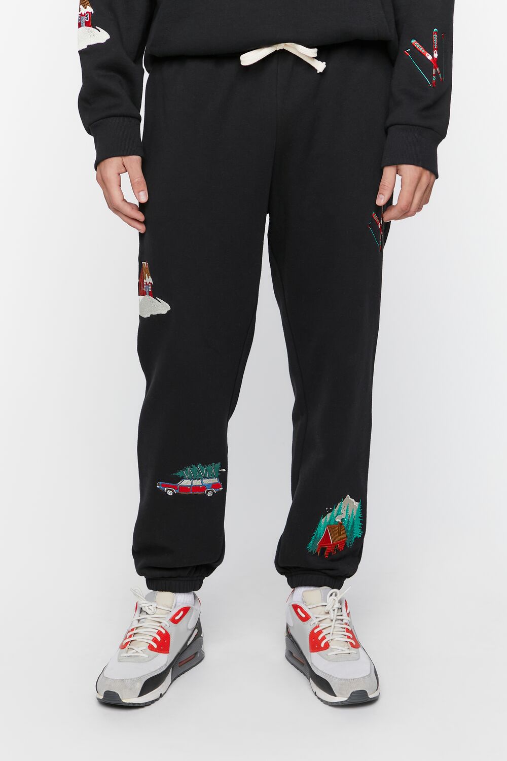 Embroidered Cabin Fleece Joggers