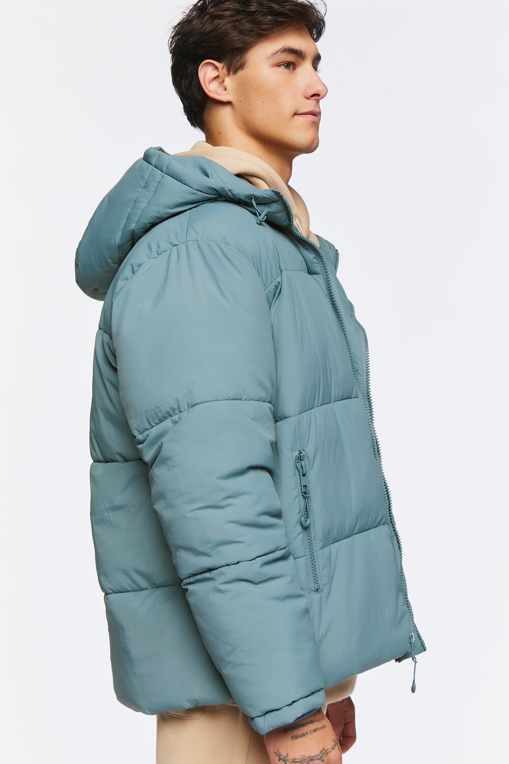 Zip-Up Hooded Puffer Jacket