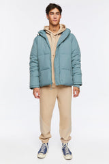 Zip-Up Hooded Puffer Jacket