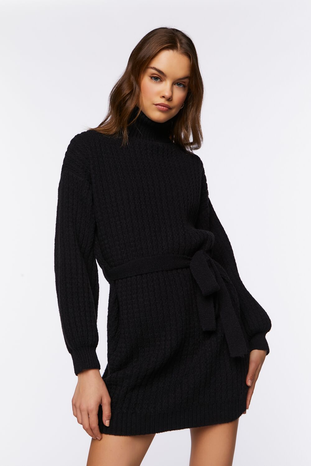 Turtleneck Mini Sweater Dress