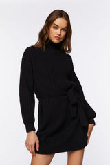 Turtleneck Mini Sweater Dress