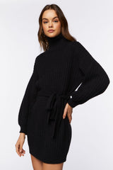 Turtleneck Mini Sweater Dress