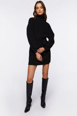 Turtleneck Mini Sweater Dress
