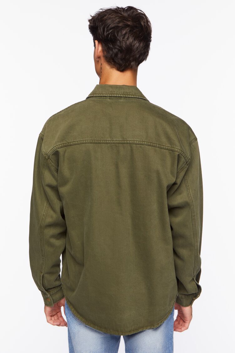Drop-Sleeve Snap-Button Shirt
