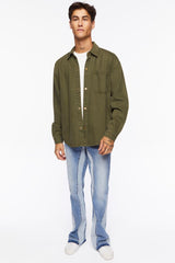 Drop-Sleeve Snap-Button Shirt