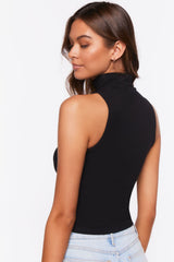 Sleeveless Mock Neck Top