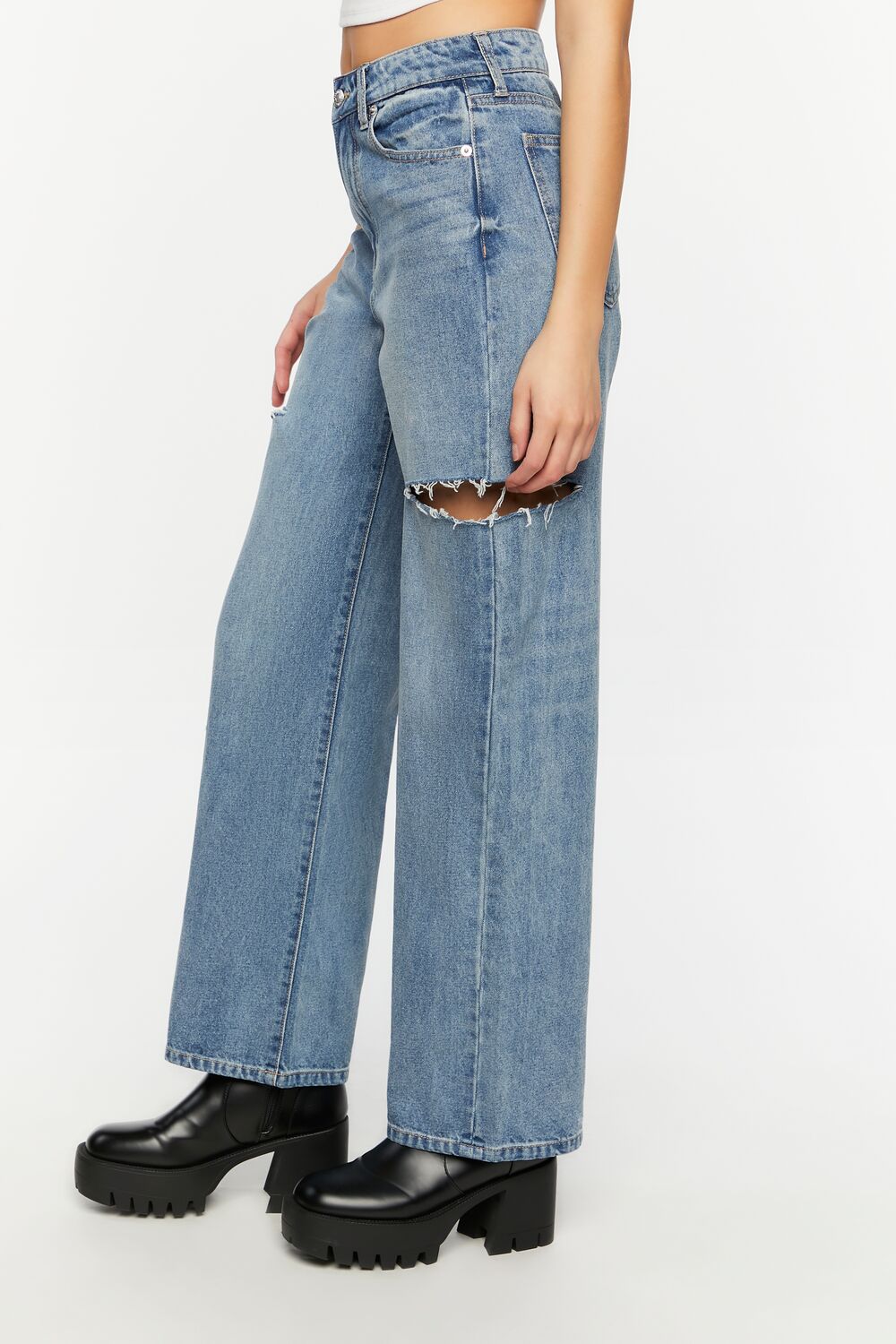 Split High-Rise 90s-Fit Jeans