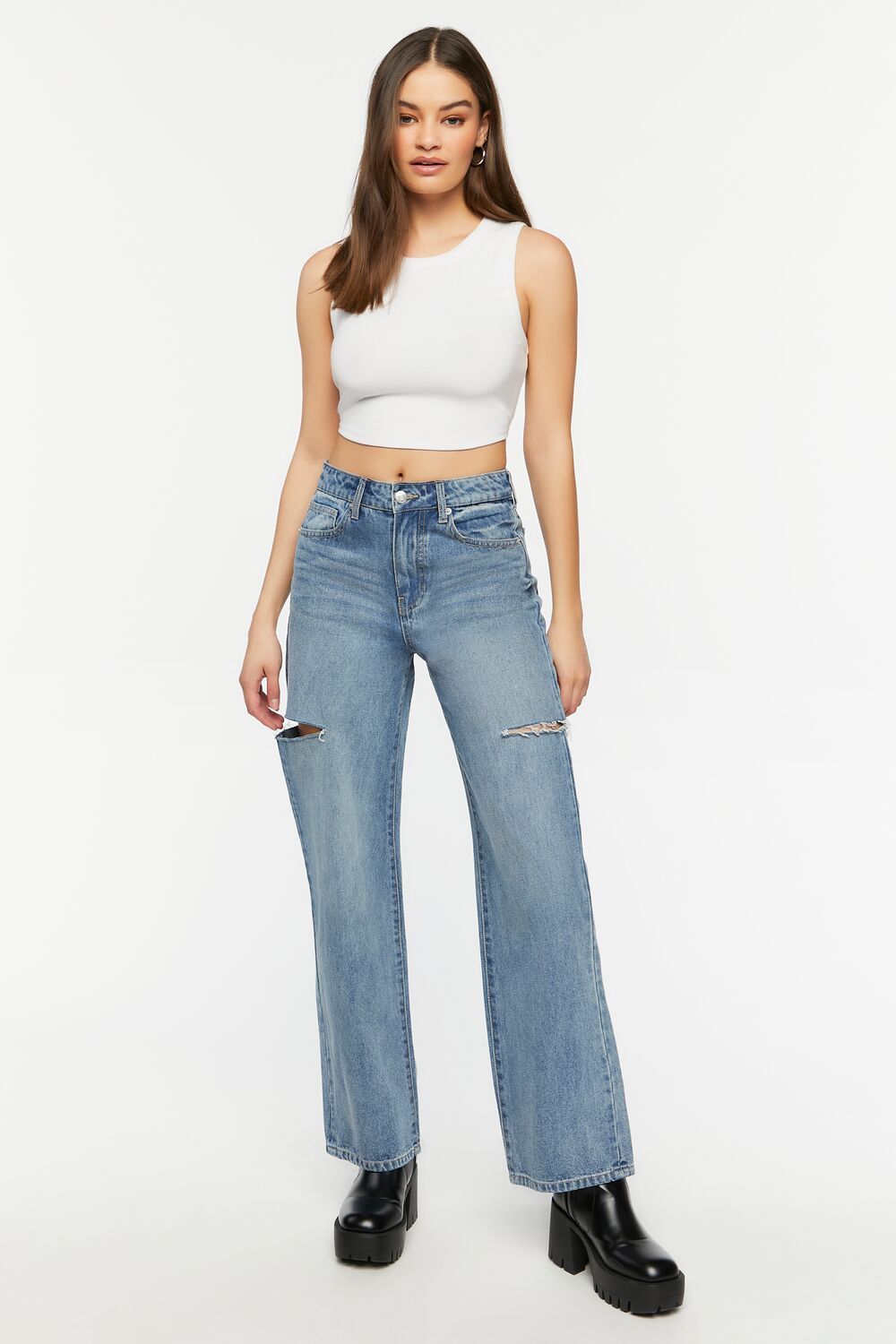 Split High-Rise 90s-Fit Jeans