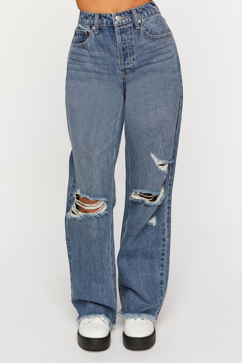 Distressed 90s-Fit Jeans
