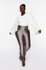 Plus Size Split Hem Leggings