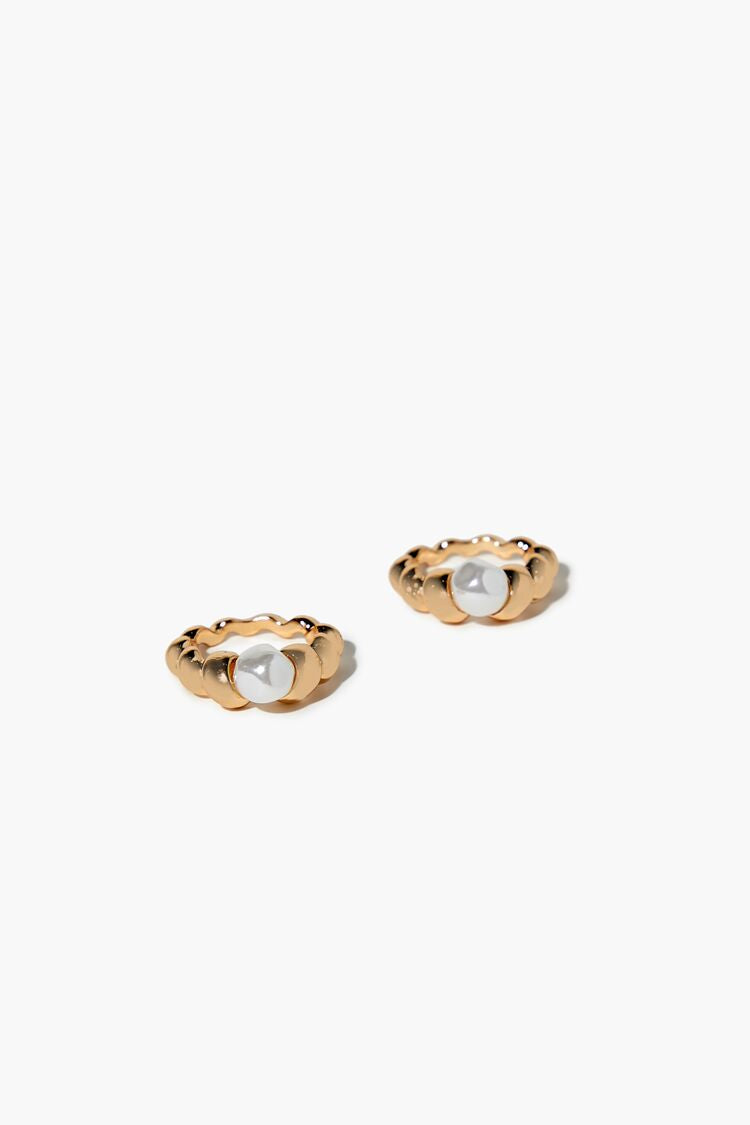 Faux Pearl Ring Set