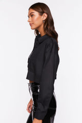 Cropped Drop-Sleeve Shirt