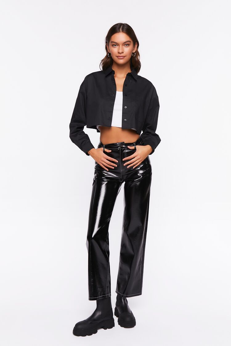 Cropped Drop-Sleeve Shirt