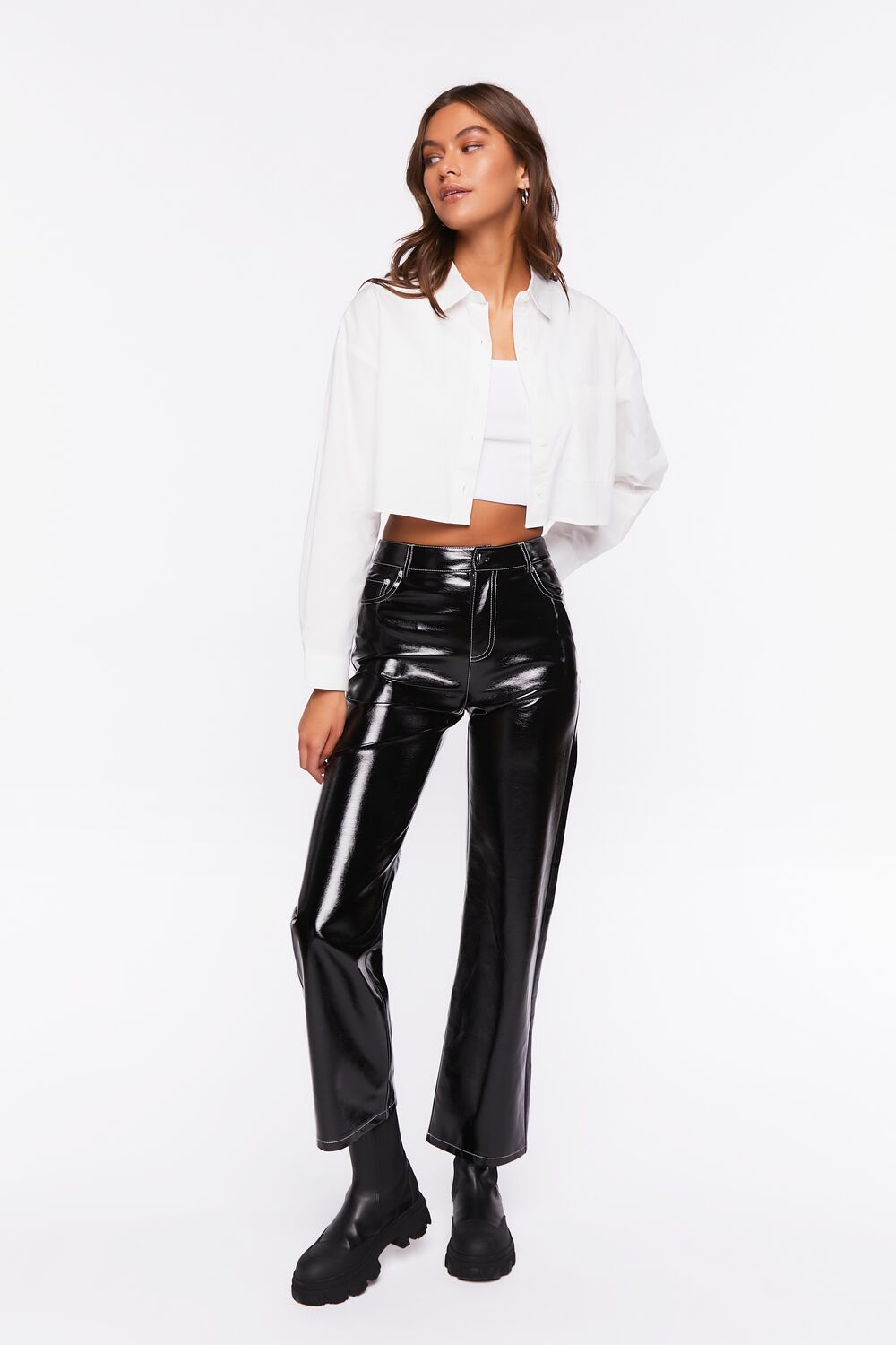 Cropped Drop-Sleeve Shirt